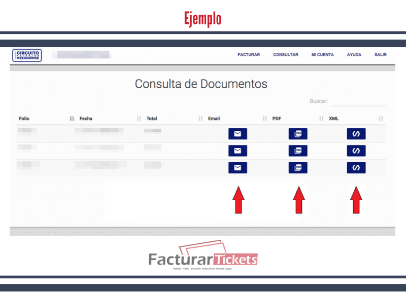 Circuito Mexiquense Facturacion de Tickets en Linea