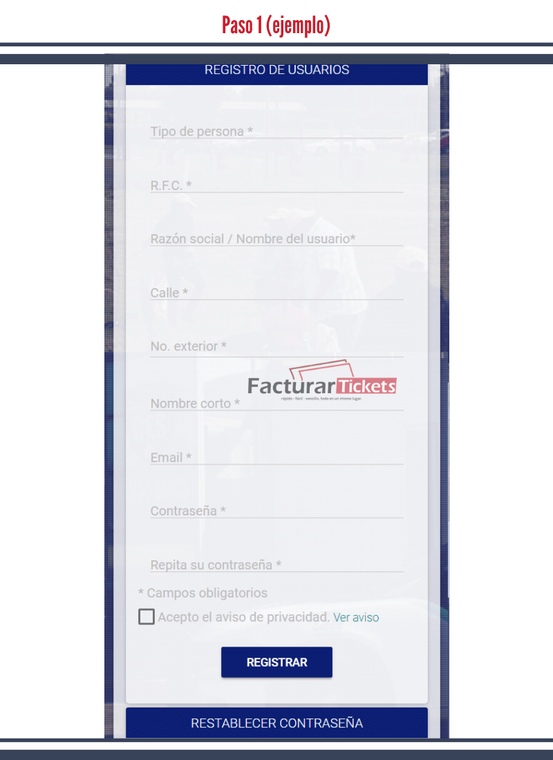 Circuito Mexiquense Facturacion de Tickets en Linea