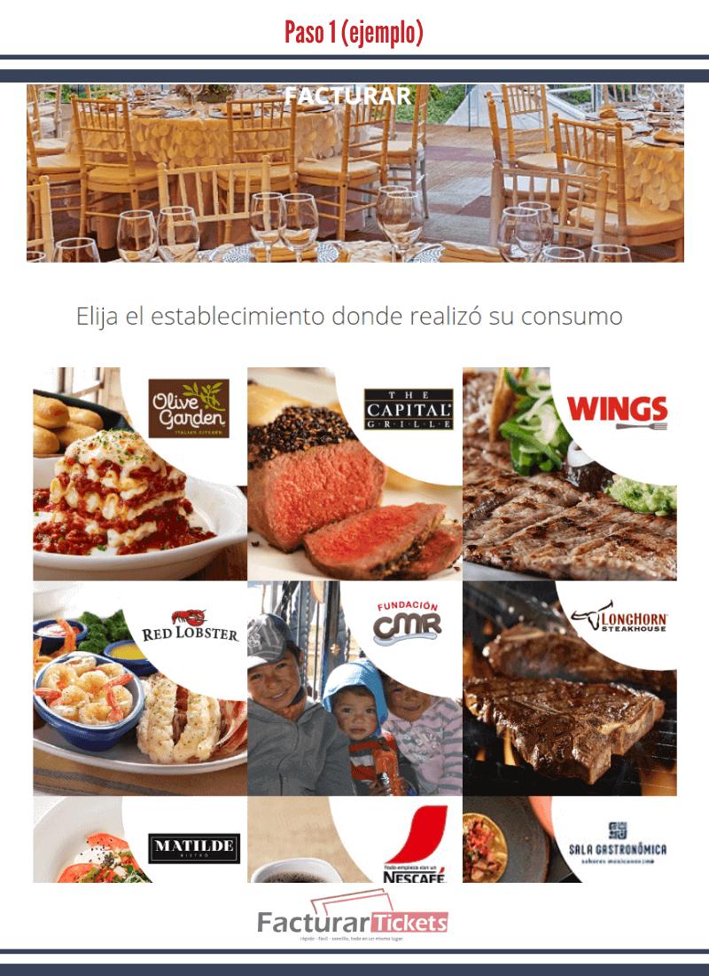 Del Bosque Restaurante Facturacion de Tickets en Linea